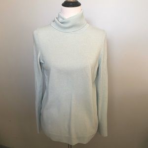 Ice blue Talbots cashmere turtleneck